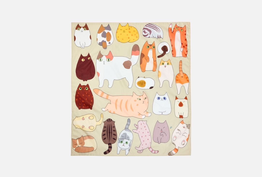 Изображение товара Шторка для ванной JoyArty Котовечеринка 180х200 водоотталкивающая сатиновая