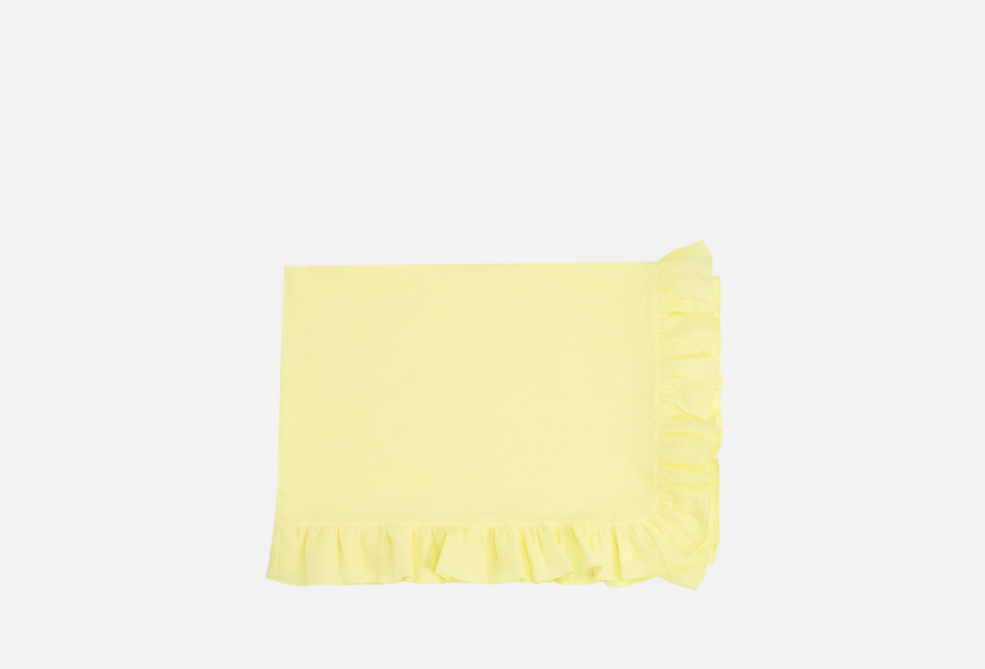 

Льняная скатерть LENJULEN, Желтый, С рюшами, Butter 140x200