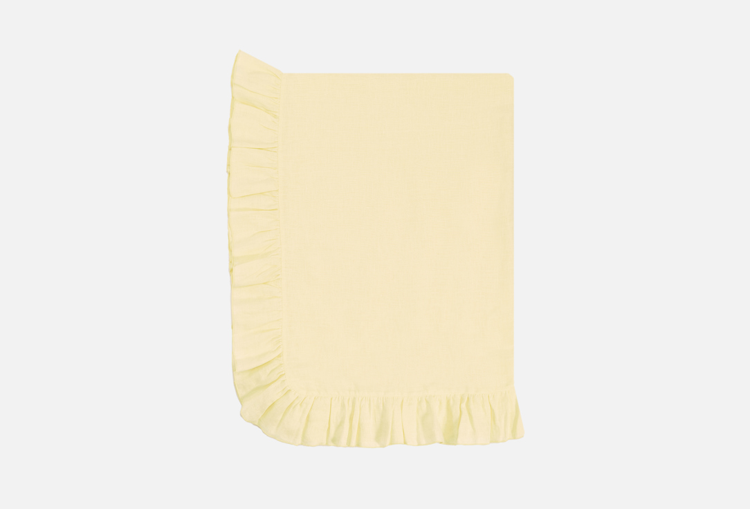 Изображение товара Льняная скатерть LenJuLen с рюшами, Butter 140x200