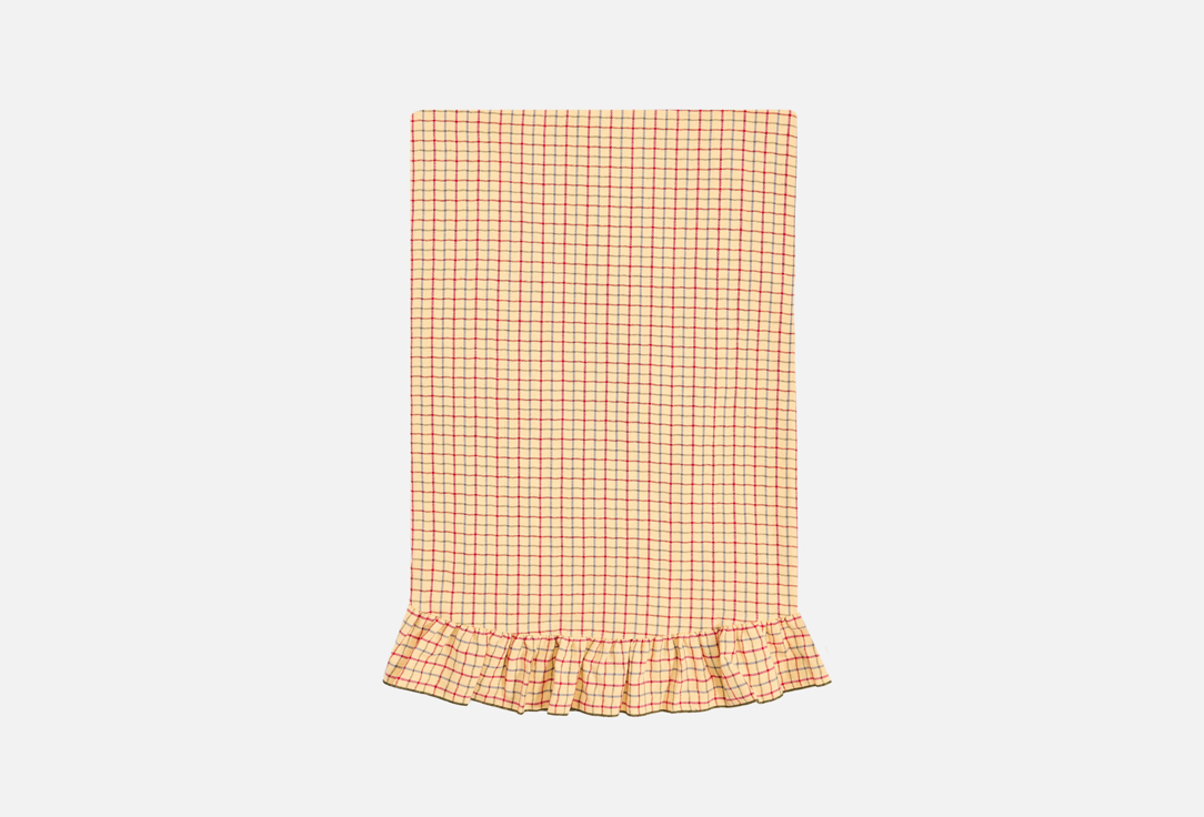 

Круглая скатерть LENJULEN, Коричневый, С рюшами, Клетка разноцветная 150х150