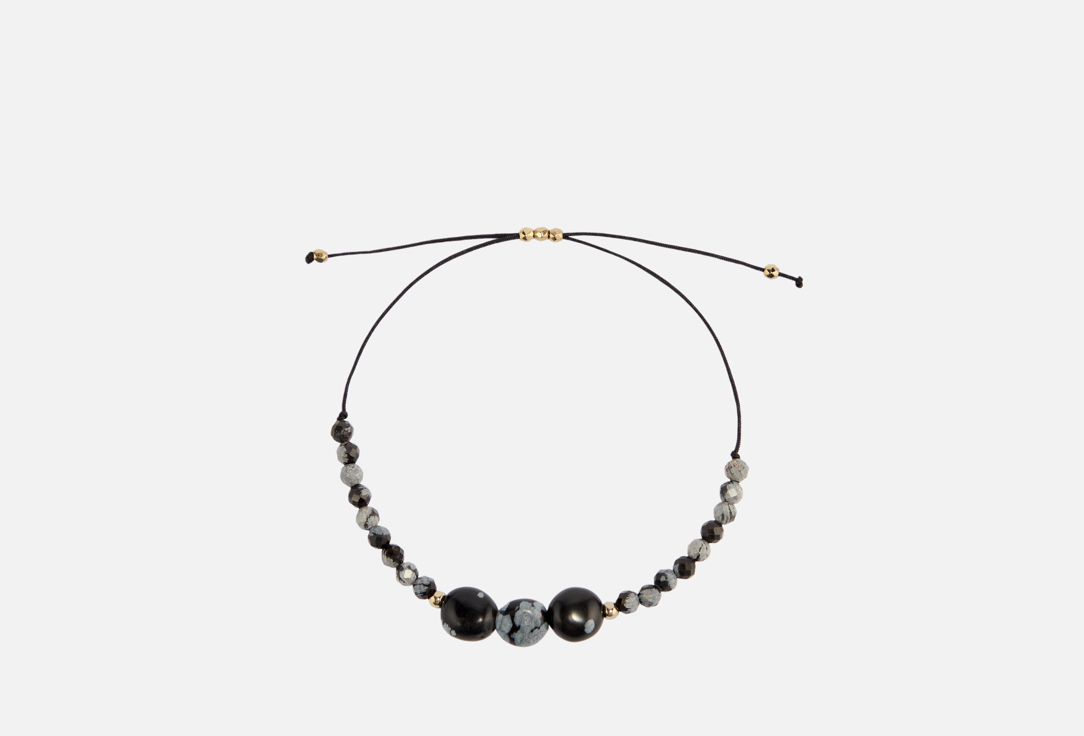 Изображение товара Браслет Something Special Long Козерог снежный обсидиан нейлон гематит