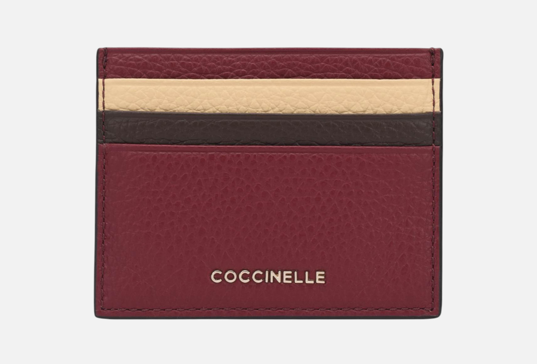 

Кожаный картхолдер COCCINELLE, Бордовый, METALLIC TRICOLOR