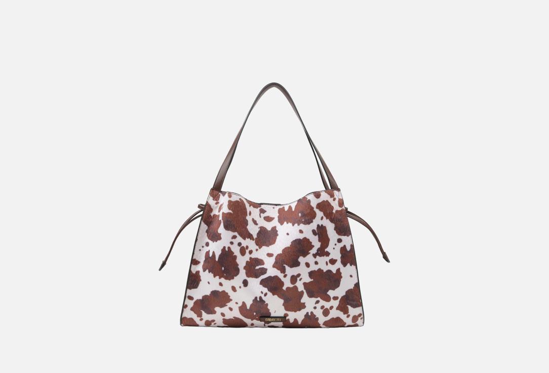 Изображение товара Сумка-шопер из эко-кожи fabretti Темно-бежевая