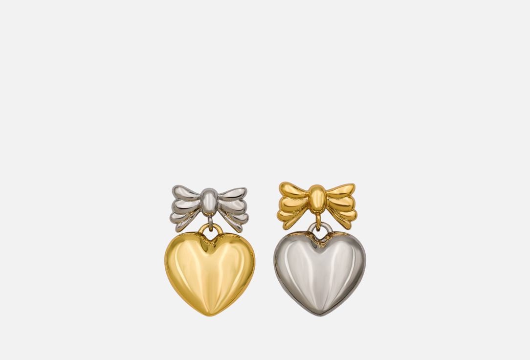 Изображение товара Серьги My Lure Bicolor belt из латуни с родированием для женщин