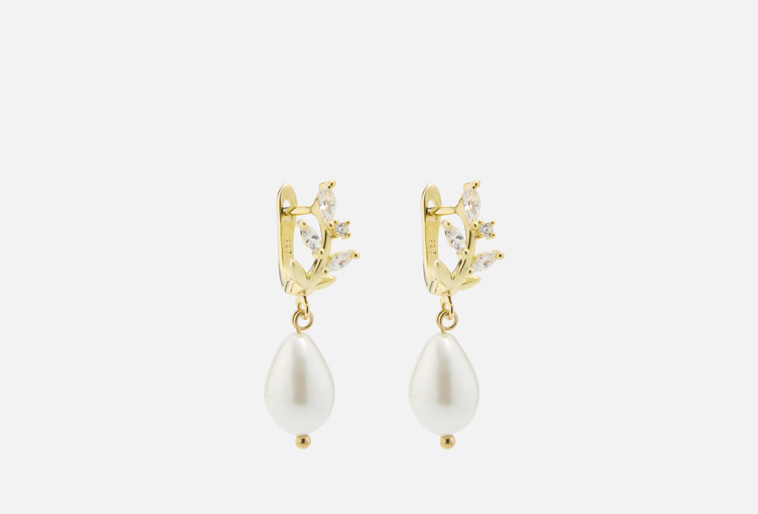 Изображение товара Лаконичные серьги с натуральным речным жемчугом DreamElephant Оливия для женщин