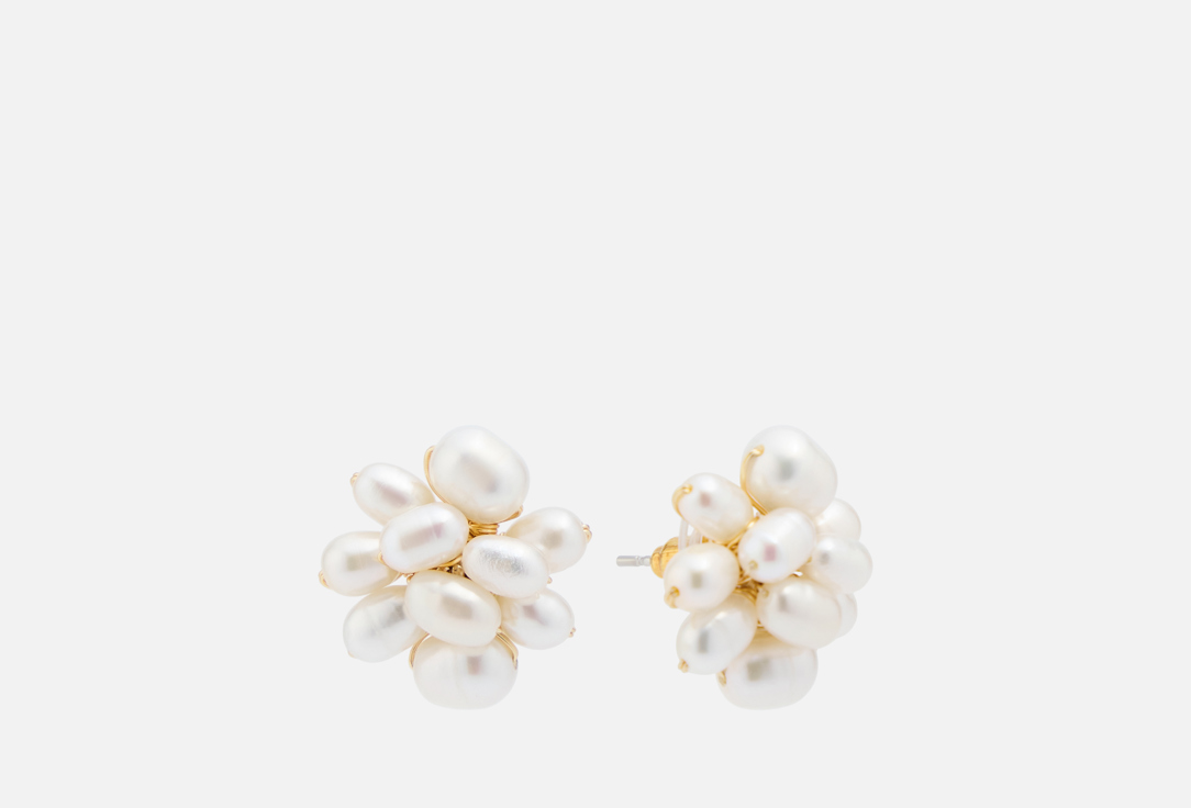 Изображение товара Элегантные серьги из натурального жемчуга и латуни DreamElephant Николь