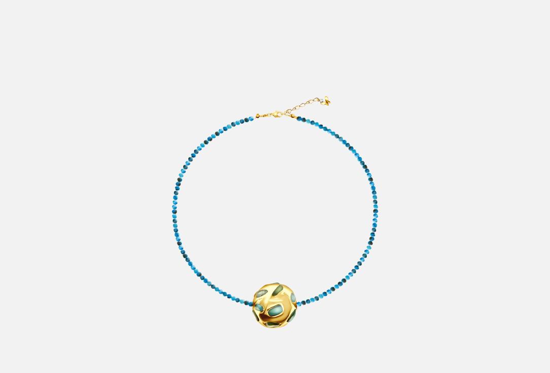 Изображение товара Колье DPLELA JEWELRY Ishi из натурального апатита с позолотой 40 см