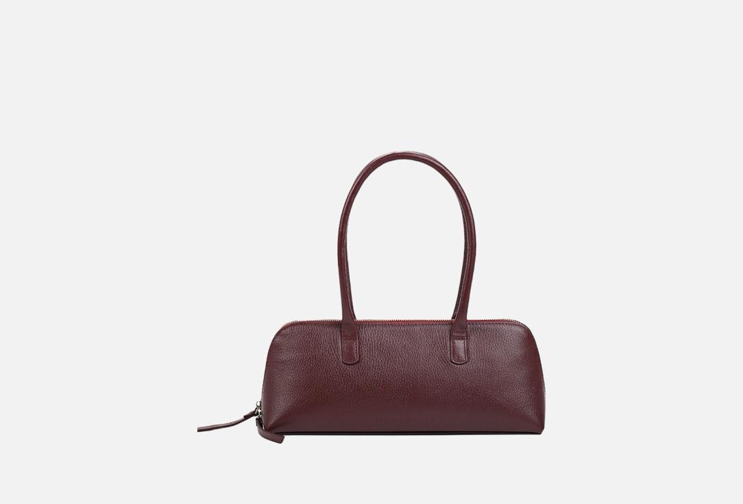 Изображение товара Женская кожаная сумка-багет ASYA MALBERSHTEIN бордовая натуральная кожа