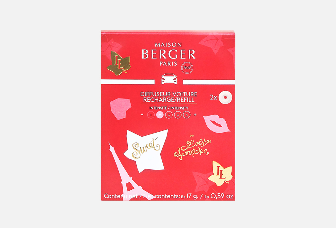 

Сменный блок для автодиффузора MAISON BERGER PARIS, Sweet lolita lempicka 2 шт