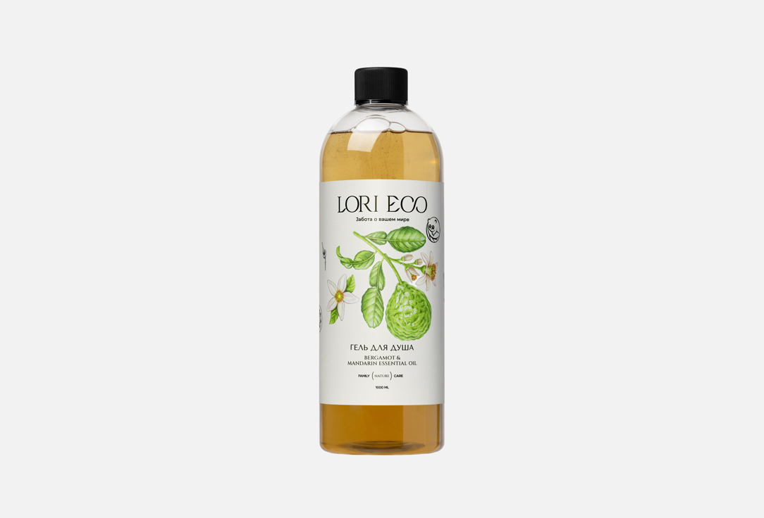 Изображение товара Рефил геля для душа LORI ECO Bergamot & Mandarin 1 л экологичный очищающий ароматизированный продук