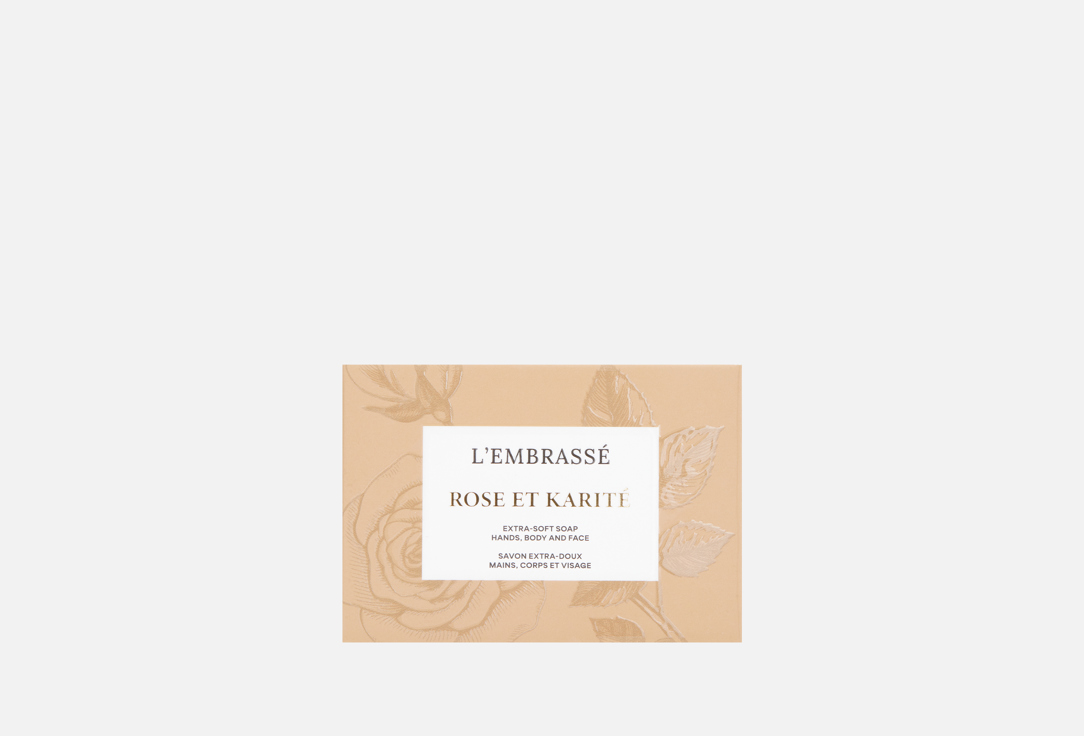 Изображение товара Натуральное масляное мыло для рук, тела и лица L'EMBRASSE Rose et Karité