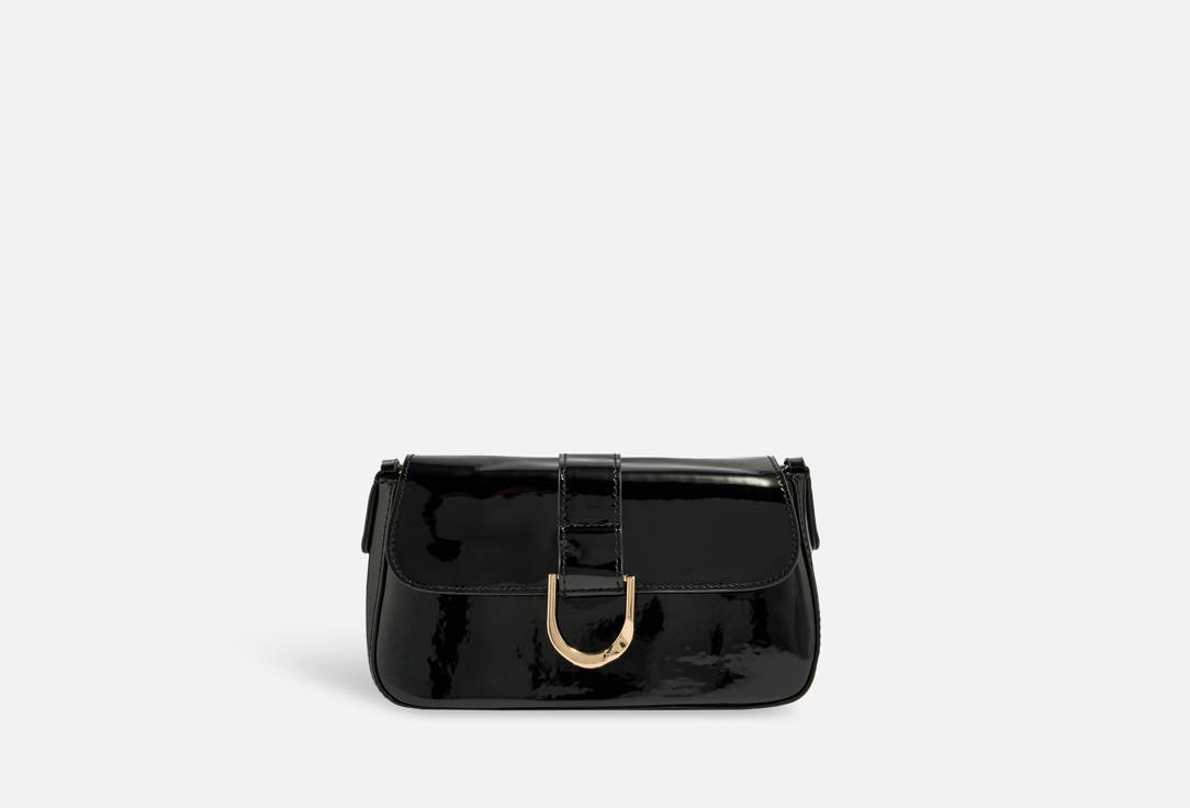 Изображение товара Стильная лаковая сумка-багет Your houser черная для женщин