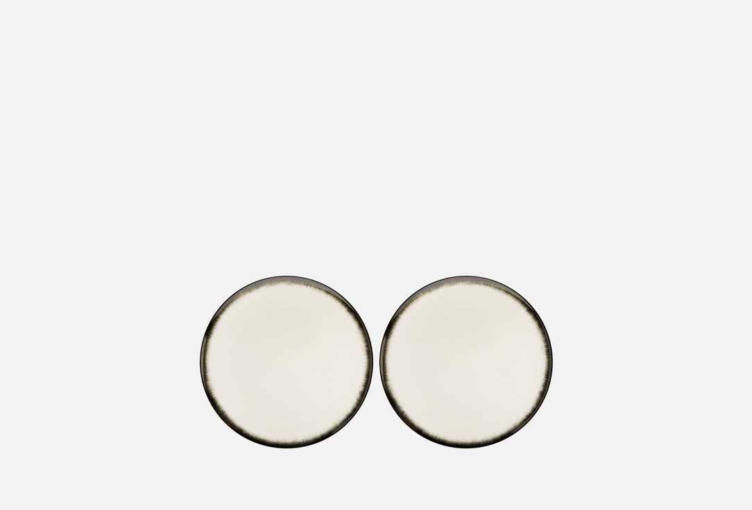 Изображение товара Комплект обеденных тарелок Serax DE 24 см кремовый черный