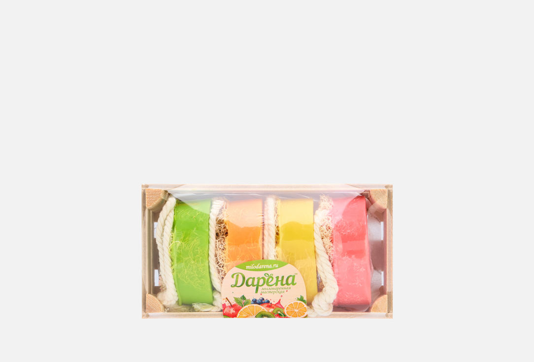 Изображение товара Набор мыла с люфой Дарёна №2 4 шт антицеллюлитное ароматное очищение