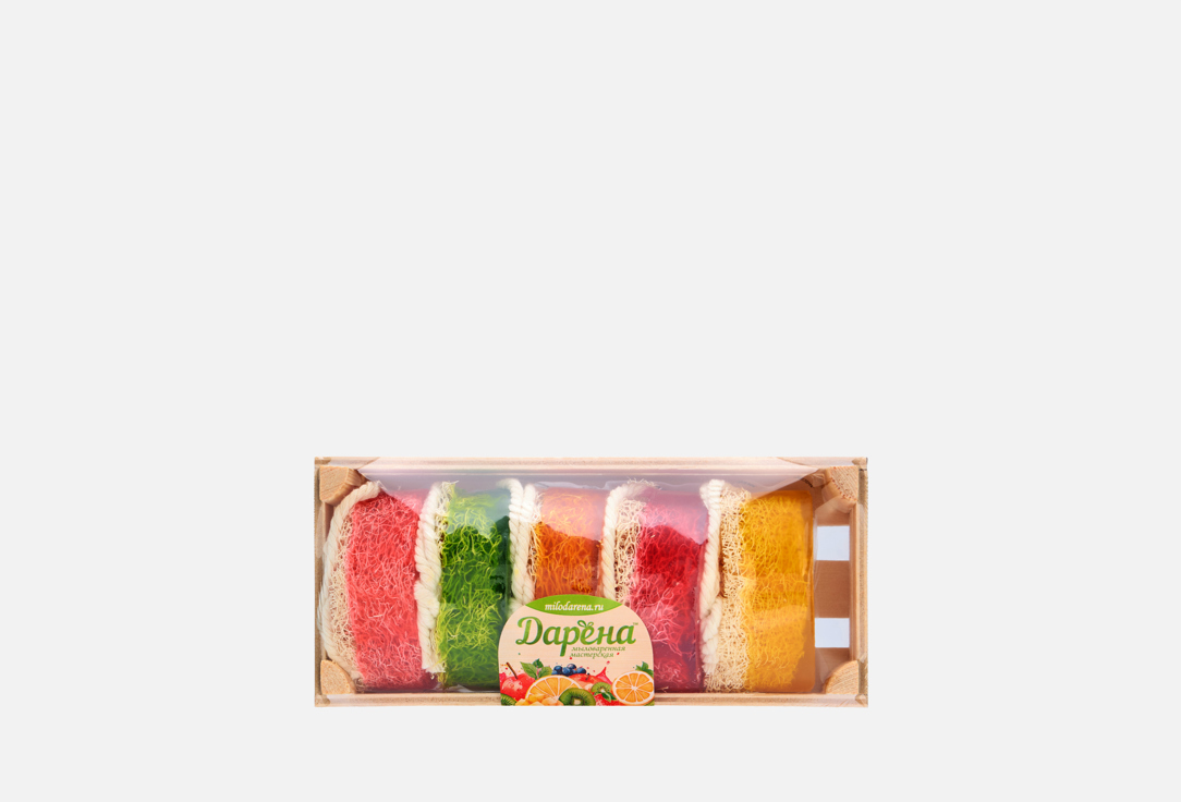 

Набор мыла с люфой ДАРЁНА, №1 лимон, виноград, мандарин, карамбола, малина 5 шт