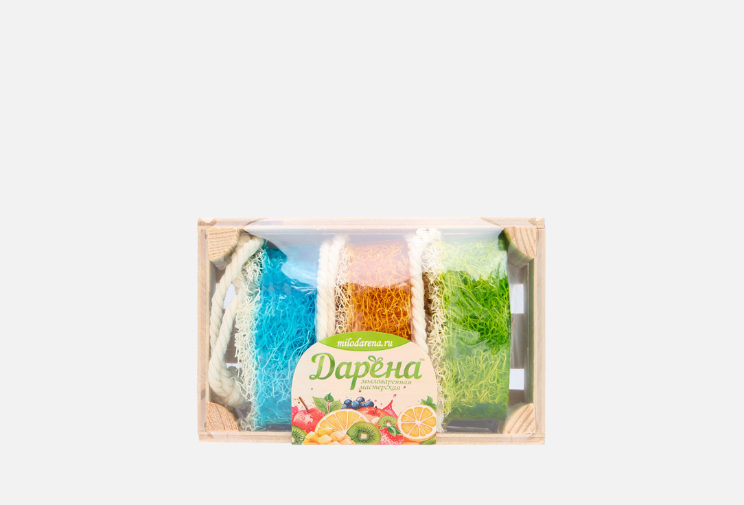Изображение товара Набор натурального мыла с люфой Дарёна №5 карамбола мандарин свежесть