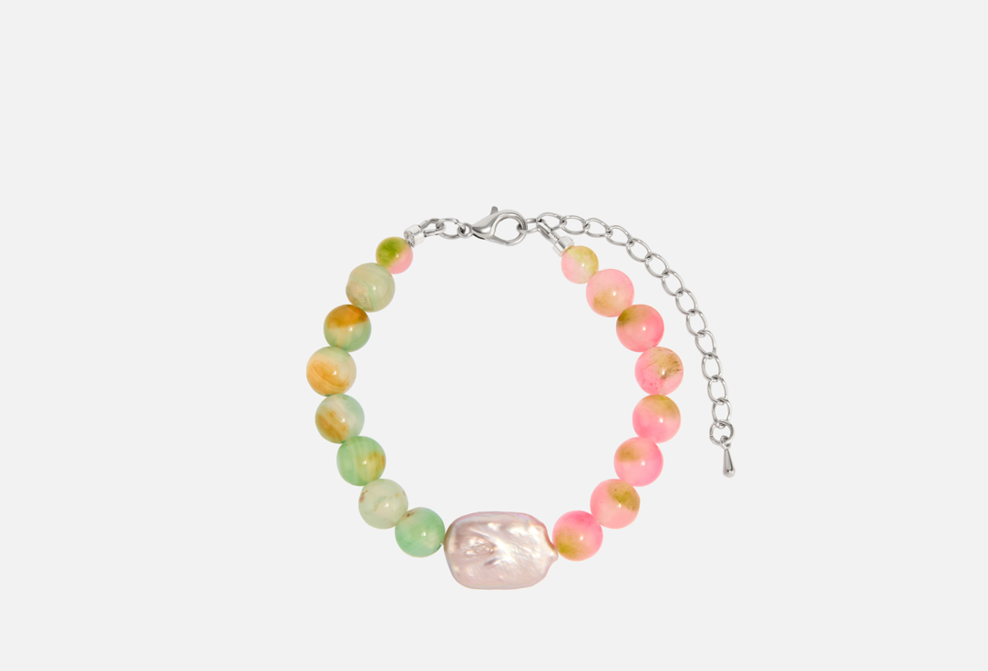 

Браслет LOGVIE, Розовое к зеленому с жемчугом и фианитами 1 шт