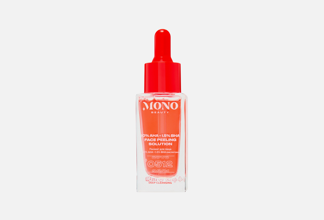 

Кислотный пилинг для лица MONO BEAUTY, 10% AHA + 1.5% BHA 30 мл