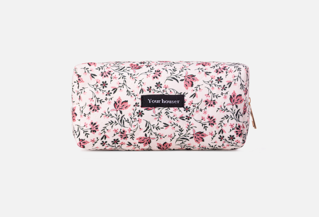 Изображение товара Косметичка Your houser цветочки - дорожная компактная сумка для косметики и аксессуаров