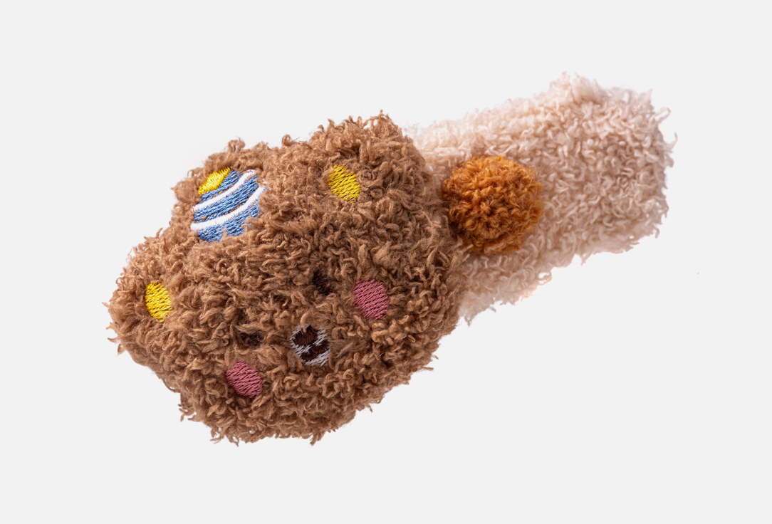 Изображение товара Пушистый бежевый краб для волос Your houser, стильный аксессуар для фиксации