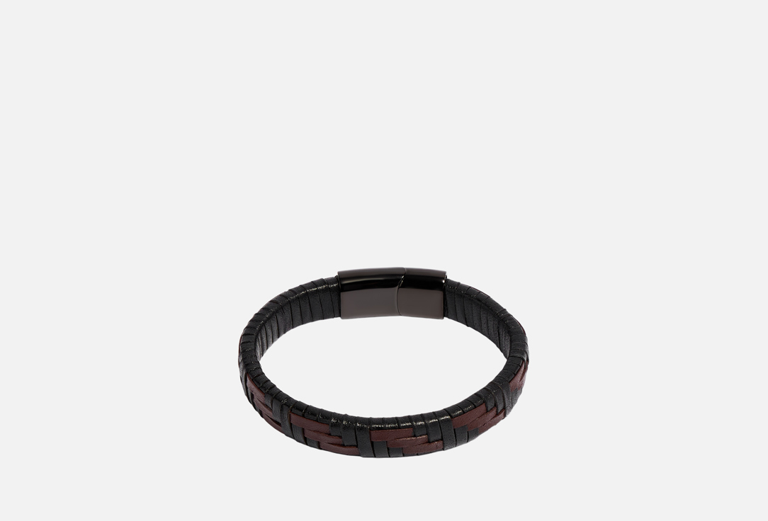 Изображение товара Мужской кожаный браслет Настроение женщины Переплет с магнитным замком 21 см