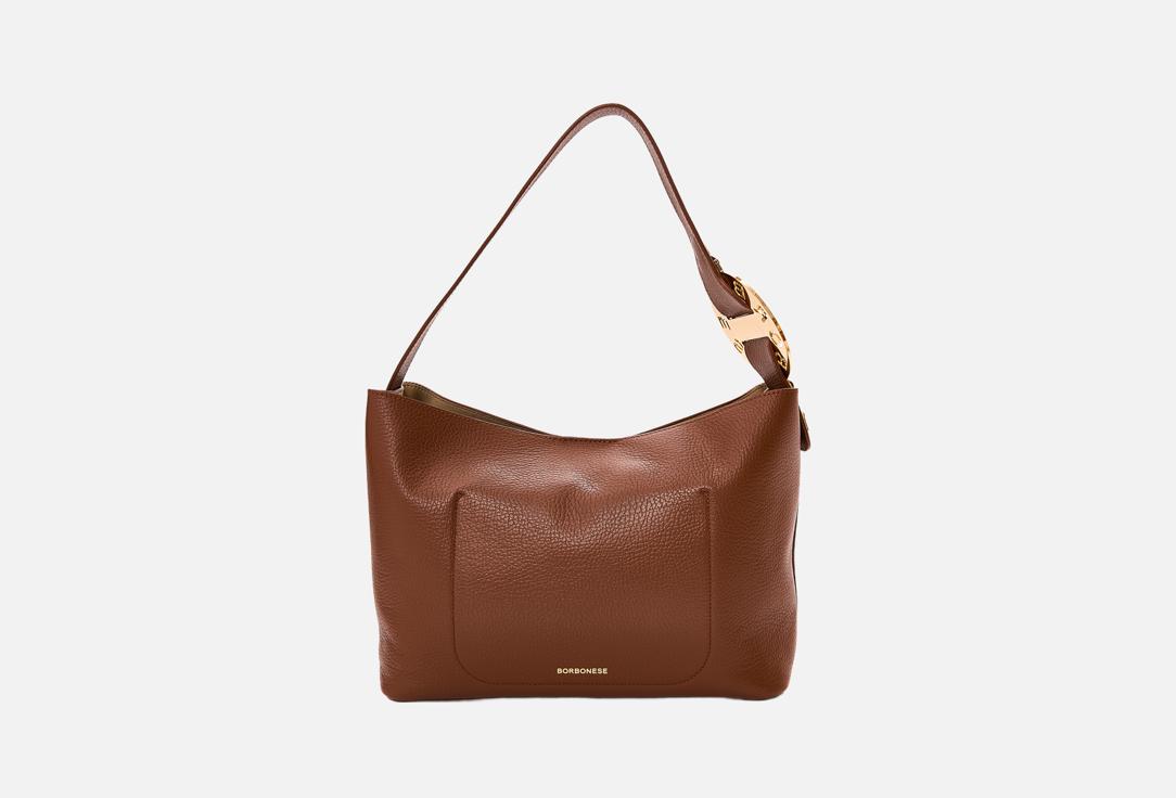 Изображение товара Кожаная сумка ведро BORBONESE табачная