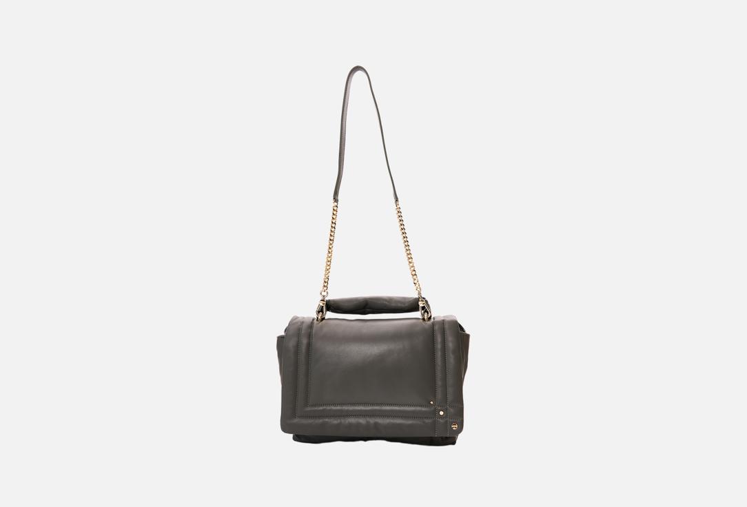 Изображение товара Кожаная сумка с ручками BORBONESE серо-бежевая