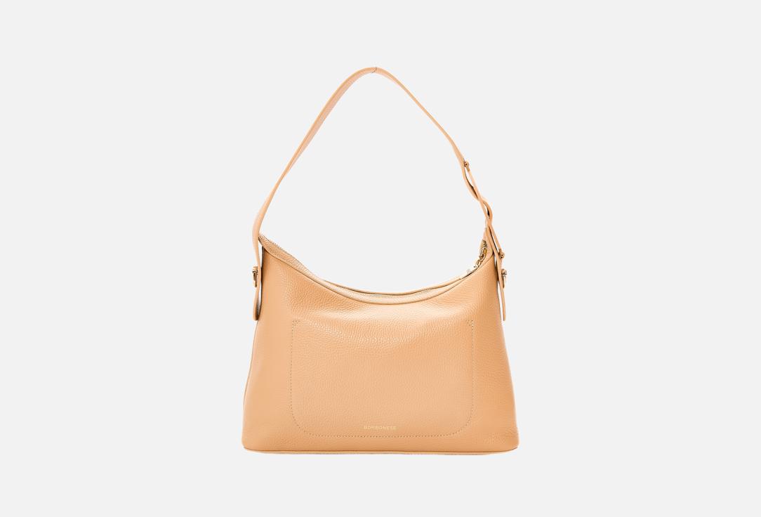 Изображение товара Кожаная сумка хобо BORBONESE бисквит