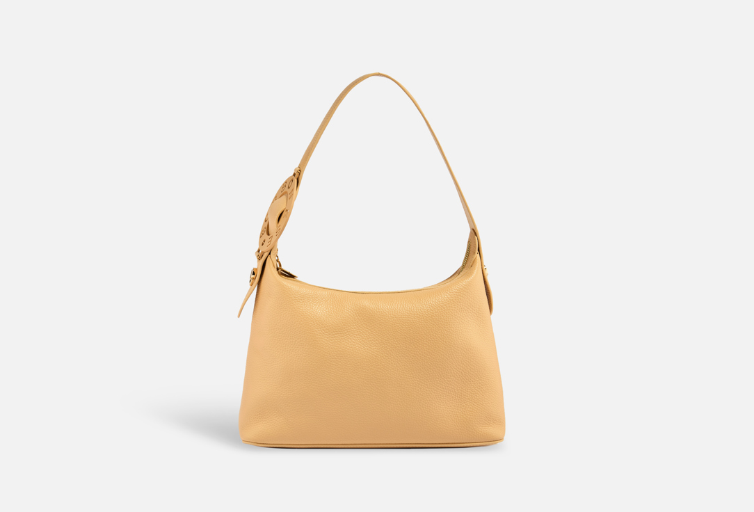 

Кожаная сумка хобо BORBONESE, Оранжевый, Бисквит