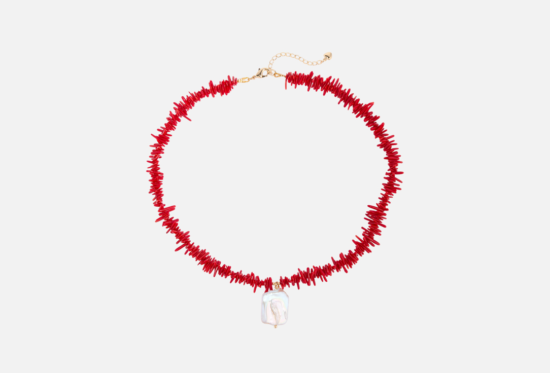 Изображение товара Колье 19.stone из коралла с жемчугом, длина 45 см