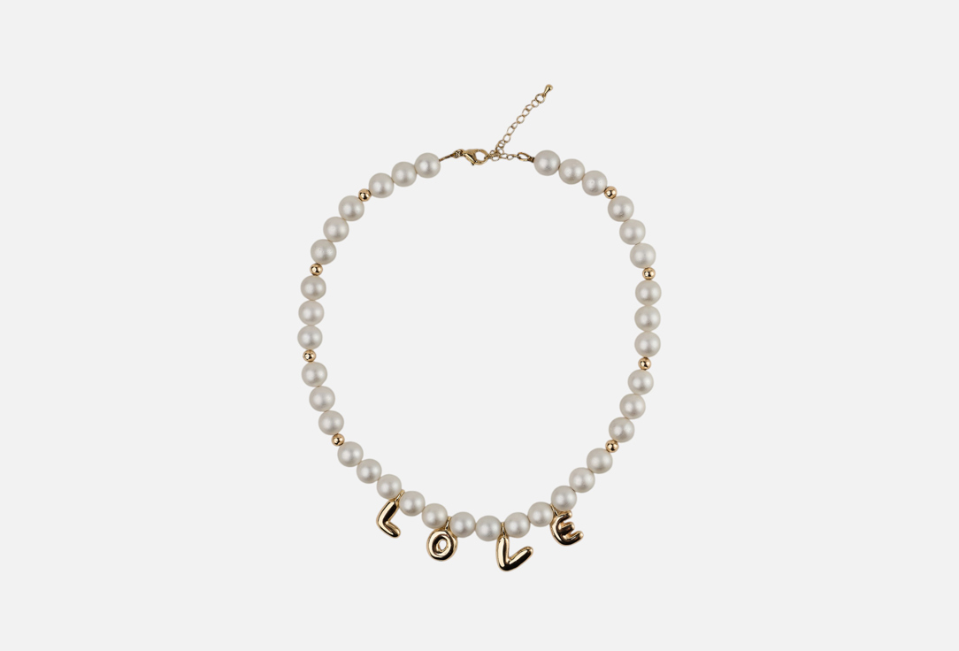 Изображение товара Колье из жемчуга майорка с буквами LOVE ручная работа 19.stone