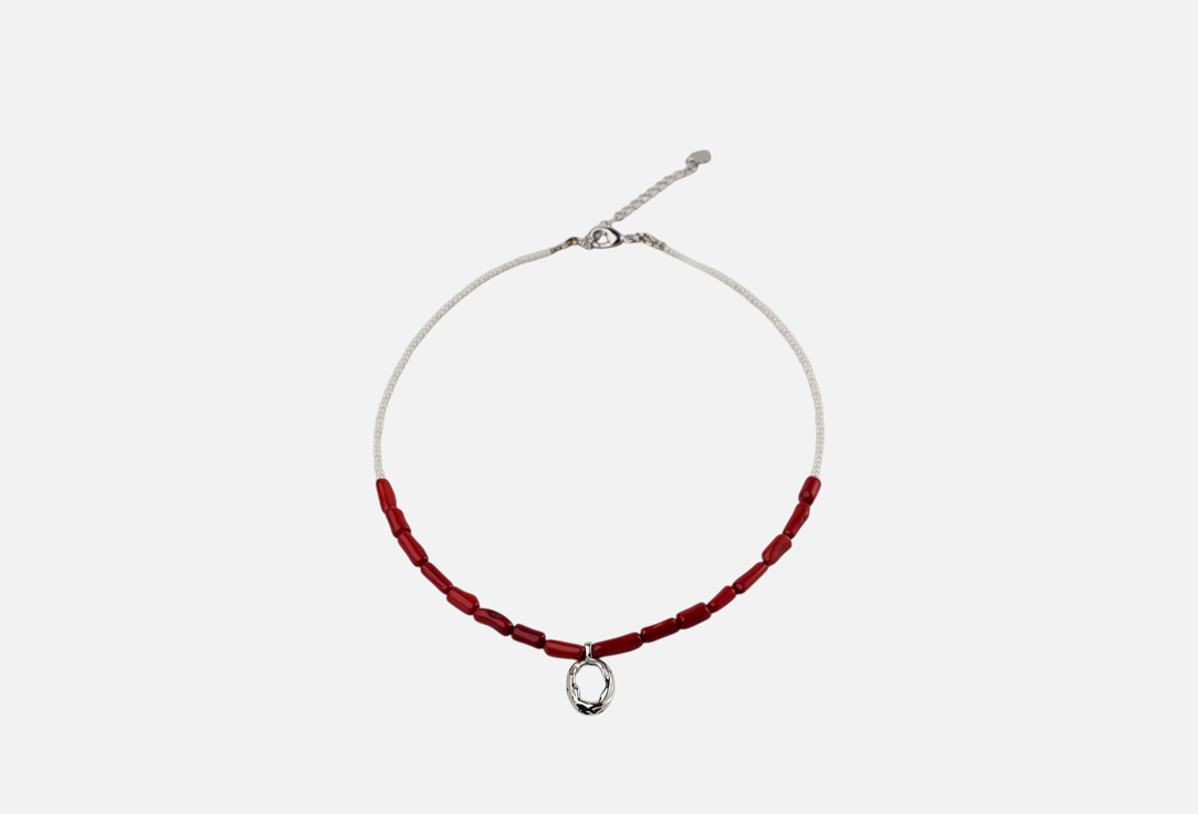 

Колье 19.STONE, Из коралла и майорки 1 шт