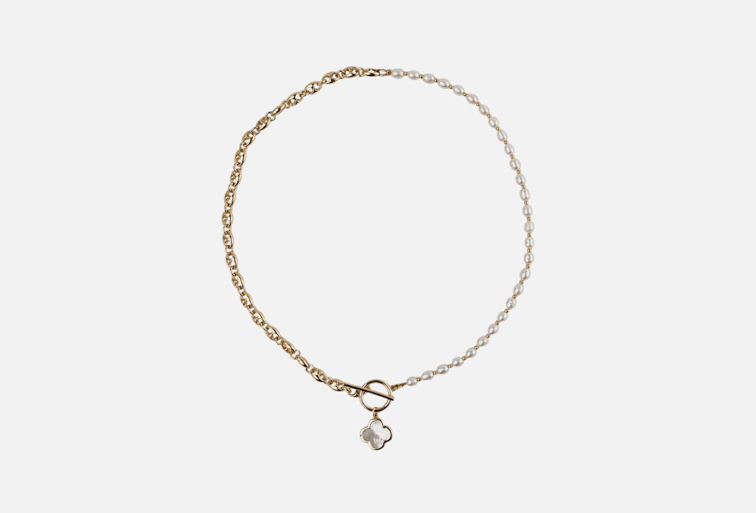 Изображение товара Колье из жемчуга с клевером из перламутра 19.stone оригинальное украшение для женщин