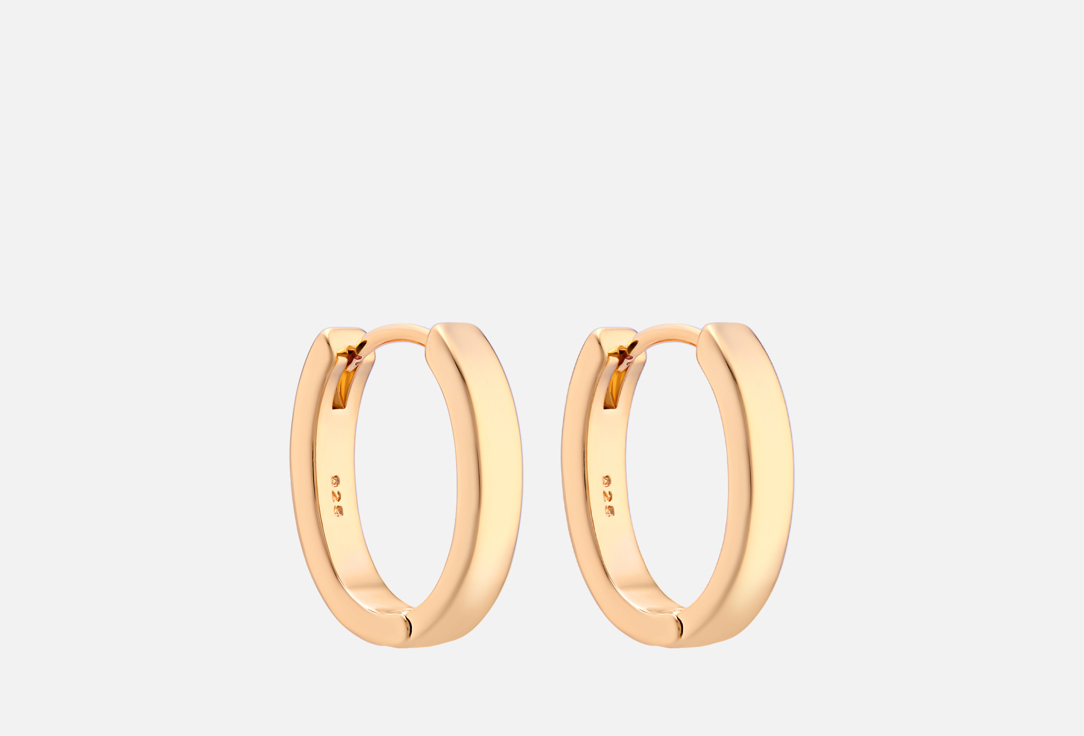 Изображение товара Серьги-конго 19.stone плоский овал позолота для женщин стильные и надежные