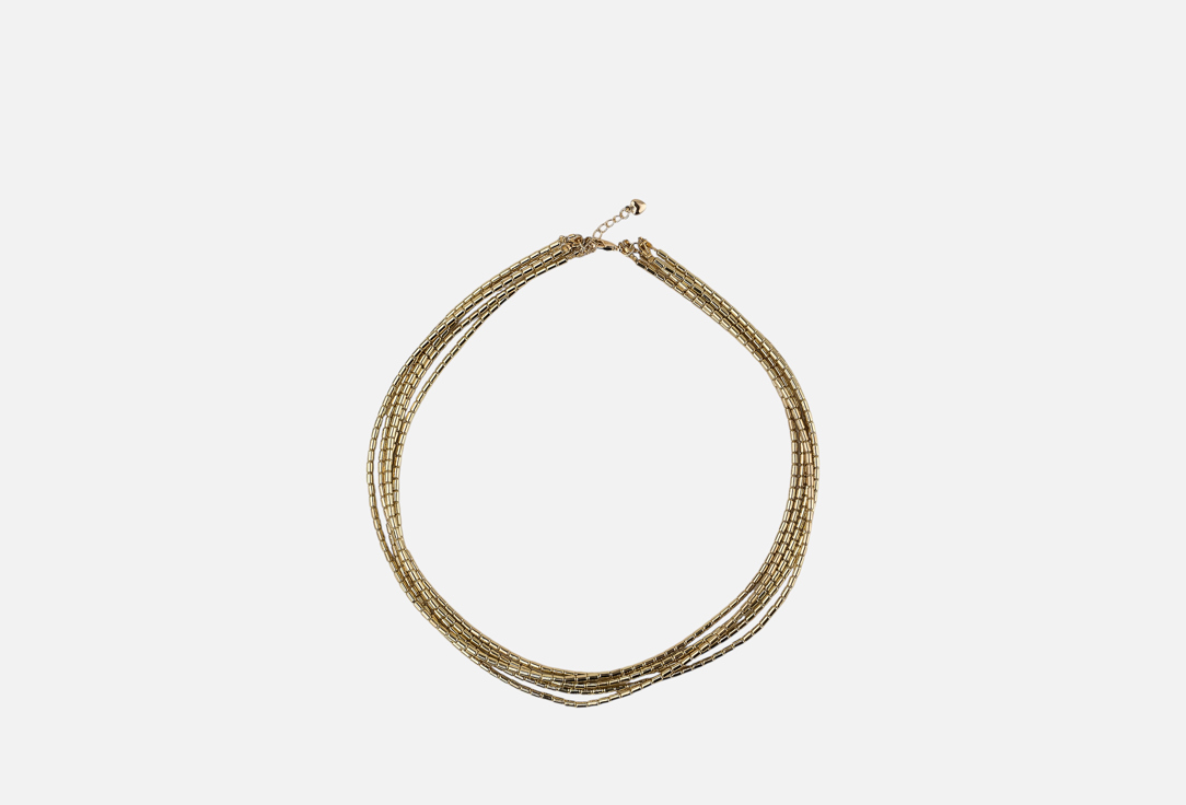 Изображение товара Колье 19.stone Слиток золота, пятирядное из гематита