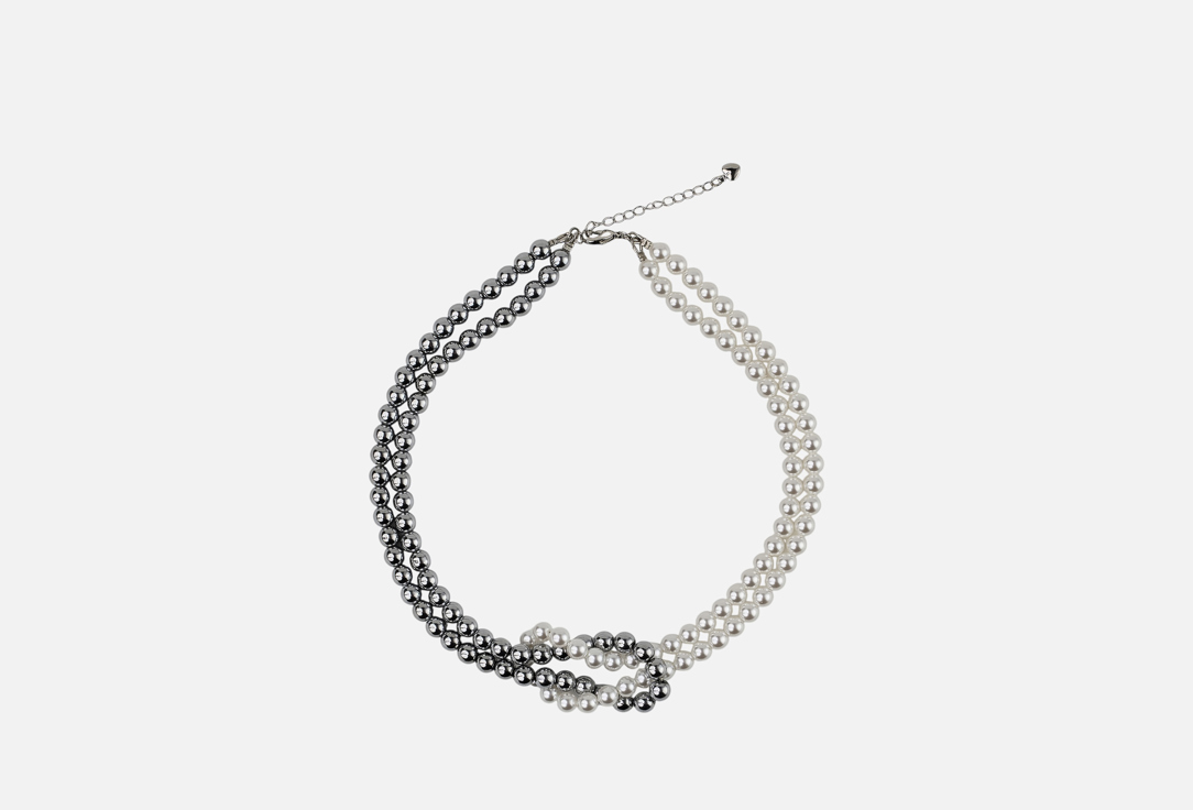 Изображение товара Колье 19.stone Узел из жемчуга и гематита