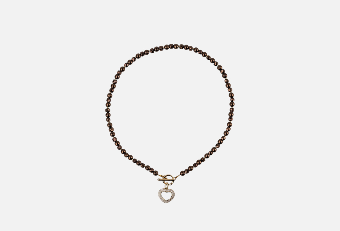 

Колье 19.STONE, Из шоколадного гематита с подвеской сердце 1 шт