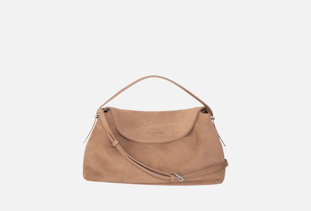 

Сумка тоут из кожи и замши LE VERTIGE, Бежевый, CORFU