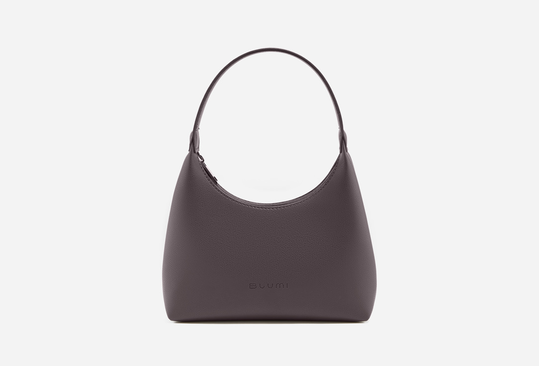 Изображение товара Сумка-багет Blumi маленькая из экокожи в горьком шоколаде