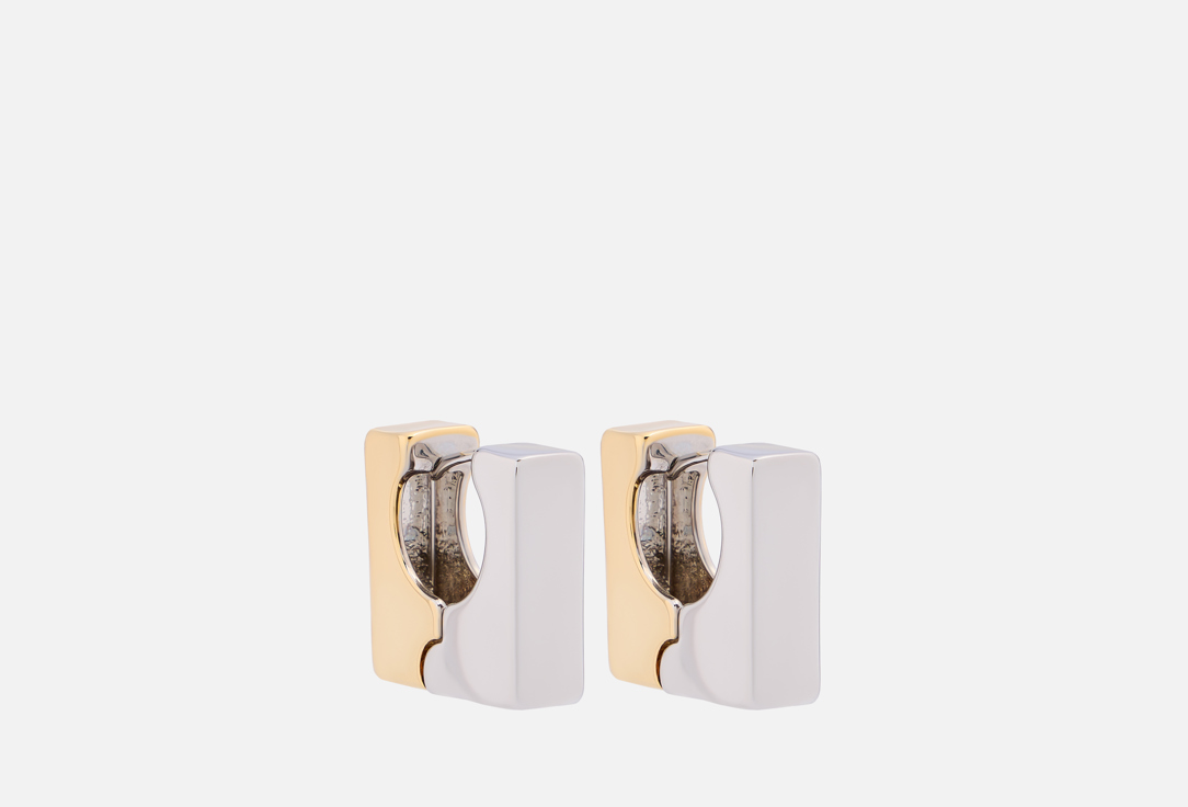 Изображение товара Серьги Бюро 13 Lock квадратные без pierced комбинированные цвета