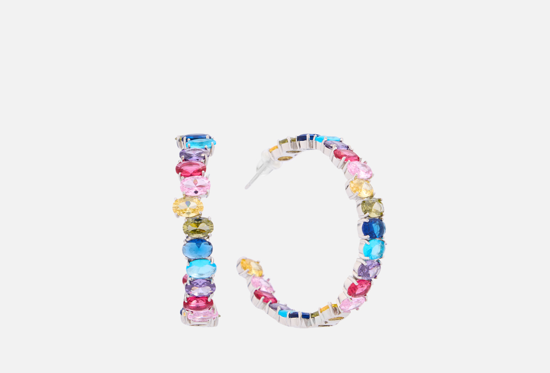 Изображение товара Классические серьги-конго Бюро 13 Rave со вставками из стекла для женщин