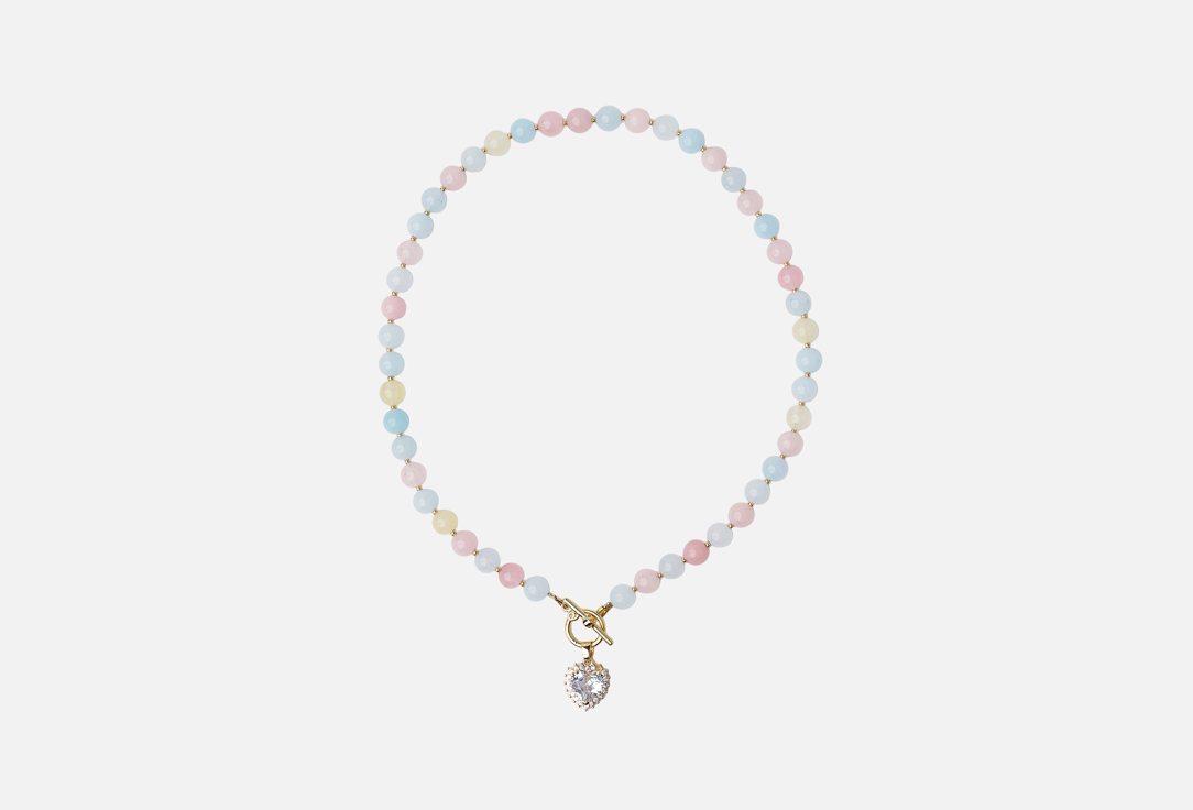 Изображение товара Колье 19.stone микс кварца с сердцем