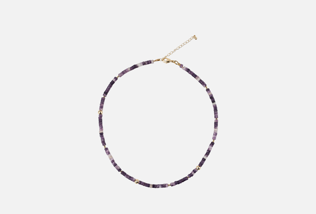 Изображение товара Колье из аметиста 19.stone с позолотой авторское ручной работы