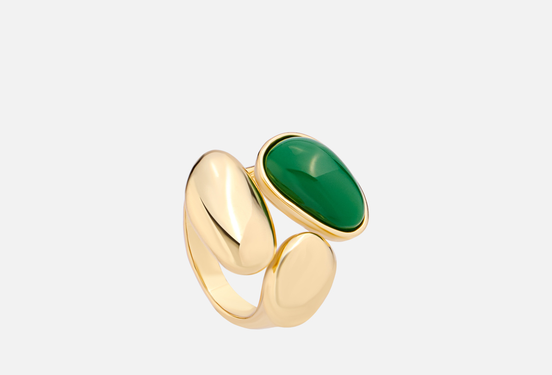 Изображение товара Кольцо Бюро 13 Garden Зеленое с крупной вставкой для женщин 17,5