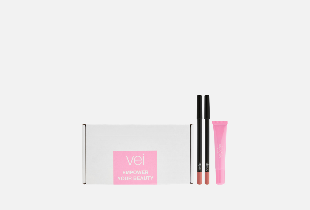 Изображение товара Набор для макияжа губ vei pencil 1909+1886 and balm bubble gum
