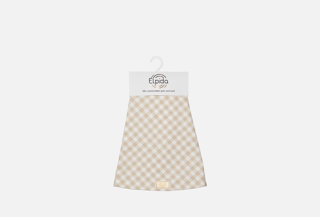 Изображение товара Скатерть Elpida Клетка бежевая крупная, круглая, D170 см