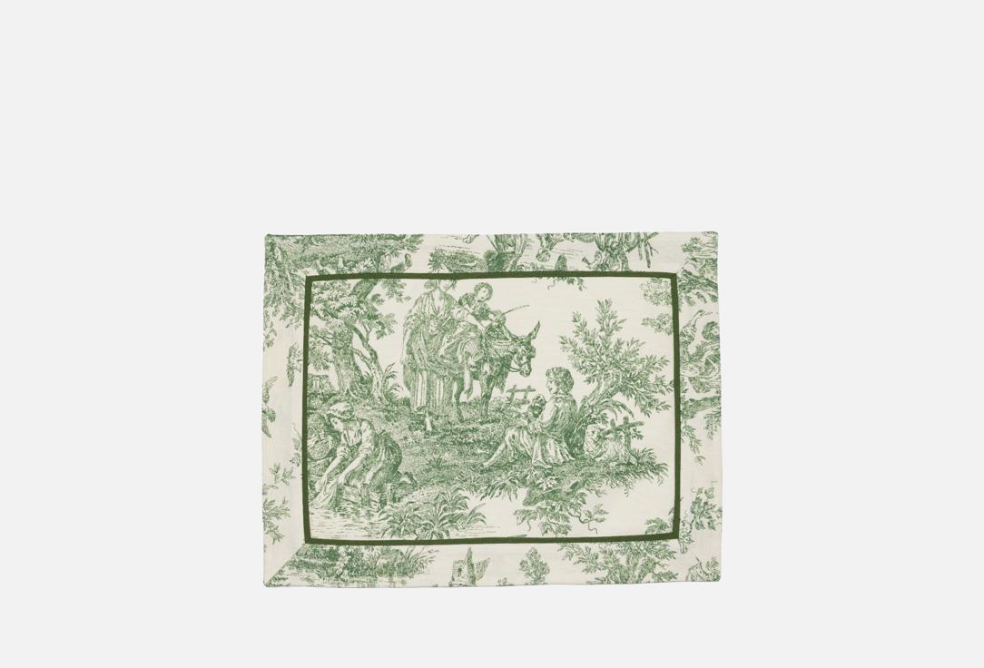 

Салфетка столовая сервировочная ELPIDA, Принт, Туаль де Жуи, зелёная, 35х45 см 1 шт