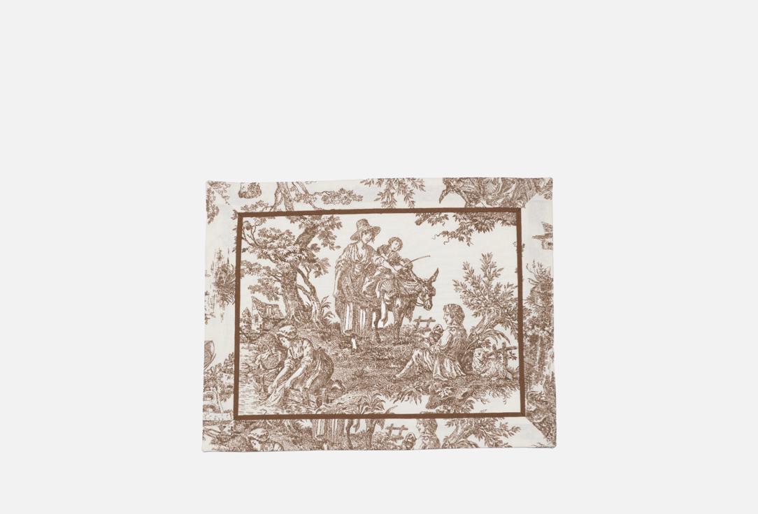 

Салфетка столовая сервировочная ELPIDA, Принт, Туаль де Жуи, коричневая, 35х45 см 1 шт