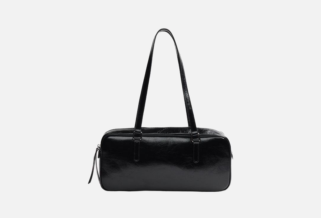 Изображение товара Женская сумка-багет из лакированной искусственной кожи с жестким каркасом