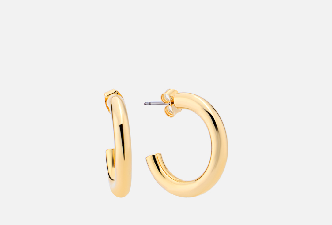 Изображение товара Серьги-кольца Aloud тонкие позолоченные диаметром 2 см для женщин